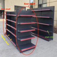Étagère de supermarché métallique GuJiu, gondole légère simple/double face, étagère solide avec revêtement en poudre époxy pour magasin