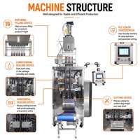 Automatic 6 Lane Back Seal White Sugar Stick Pack Machine Granule Sachet Packing Machine 3g 5g 10g CE Certified