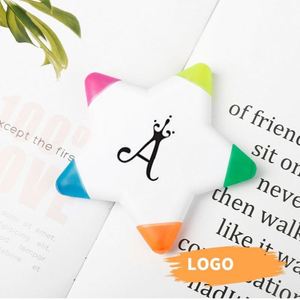 Stylo surligneur professionnel en forme d'étoile de haute qualité, cadeau promotionnel avec logo personnalisé - Product Image 3