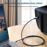 Câble de données pour imprimante Type-C vers USB-A en cuivre avec conducteur en cuivre nu pour ordinateur portable et clavier
