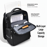 Sac à dos de voyage pour ordinateur portable, avec logo personnalisé, imperméable, en tissu Oxford, avec bretelles rembourrées, pour le bureau et les voyages