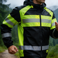 Veste de travail haute visibilité JIADE pour hommes grandes tailles, veste de travail avec capuche, veste légère coupe-vent