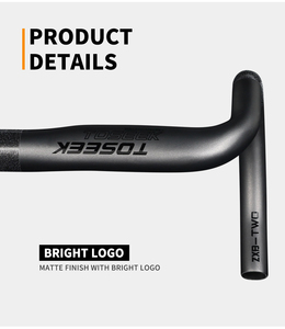<span class=keywords><strong>Manillar</strong></span> de Bicicleta de <span class=keywords><strong>Carretera</strong></span> TOSEEK, 31.8mm*400/420/440mm, <span class=keywords><strong>Manillar</strong></span> Aerodinámico Negro Mate, Fibra de Carbono Completa, <span class=keywords><strong>Manillar</strong></span> para Bicicleta de Gravel, OEM ODM - Product Image 2