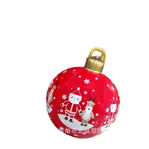 Bola inflable navideña de PVC redonda para colgar, decoración para fiesta de Navidad, hecha a medida con impresión a todo color - Product Image 5