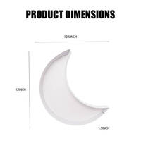 Plateau alimentaire en carton en forme de croissant de lune pour le Ramadan, boîte cadeau pour la décoration de l'Aïd al-Fitr, emballage pour charcuterie, stock USA