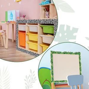 Bordes Personalizados para Tableros de Anuncios con Estampado Animal, Temática de Safari Africano, Leopardo, Cebra, Tigre, Jirafa, Hojas Tropicales - Product Image 5