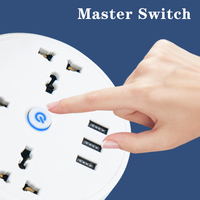 Produits pour la maison intelligente, multiprise universelle ronde, rallonge portable, prise USB, maison intelligente, prise EU US UK AU