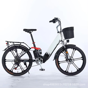 Bicicleta Eléctrica Deportiva de Montaña para Adultos con Cuadro de Acero al Carbono de 26*2.215 Pulgadas, Motor Trasero de 7 Velocidades, Batería de Litio de 36V y Doble Suspensión - Product Image 4
