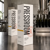 Cartons pliables à fond à verrouillage automatique en carton écologique imprimés sur mesure pour l'emballage de bouteilles d'huile d'olive de qualité supérieure