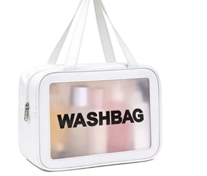 Bolsa de Maquillaje Ecológica, Portátil, Impermeable, con Cierre y Diseño de Letras, Bolsa de Cosméticos Transparente de PVC para Damas - Product Image 3