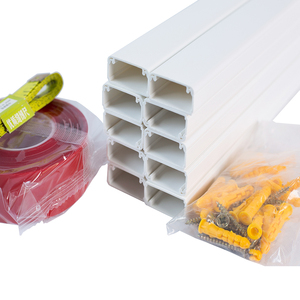 Cubierta de cable de oficina sólida de plástico <span class=keywords><strong>PVC</strong></span> Esquina de pared Raceway Management Cord Hider - Product Image 4