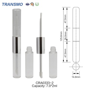 Boîte de gloss à lèvres personnalisée avec logo 5 ml, étui pour gloss à lèvres, double tube de gloss à lèvres 7 ml, tubes de gloss à lèvres personnalisés - Product Image 2