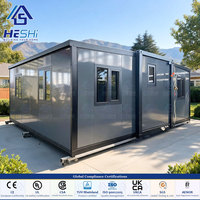 Maison Conteneur Extensible Compacte 20/30 pieds pour 100 pays, 1, 2, 3 ou 4 Chambres, Étanche, Préfabriquée, Villa, Cabane