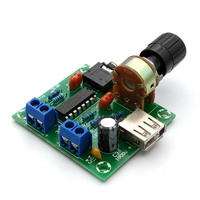 Amplifier Mini 5V, AC dan DC USB penguat daya kecil PM2038 penguat daya 5W X 2 Produk ketepatan tinggi