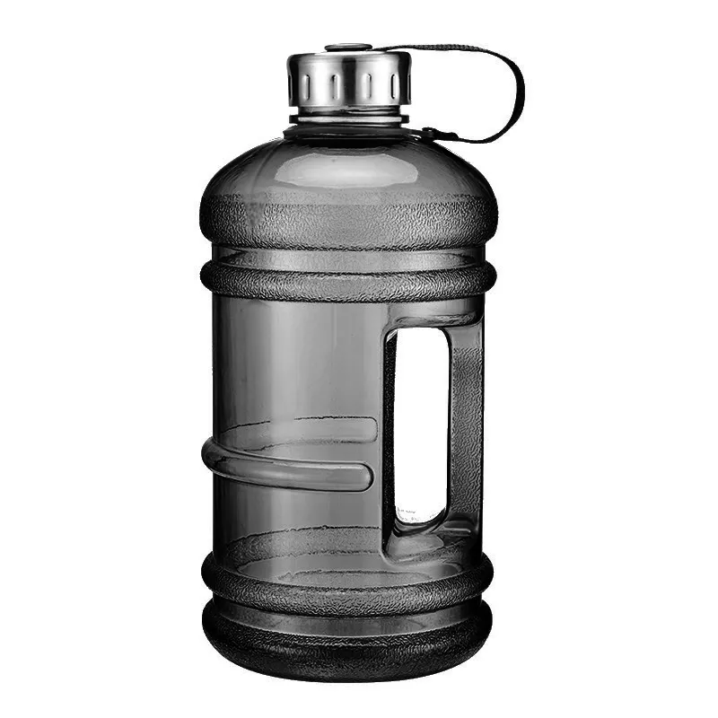 Yarım galon su şişesi ile kol BPA ücretsiz 2.2L su şişesi zaman işaretleyici içmek için sızdırmaz motivasyon su sürahisi