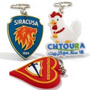 Custom Design Soft PVC Rubber Keychains Personalized Silicone Key Chain Promotional Carabiner Key Ring Best Brand Promotion Gift