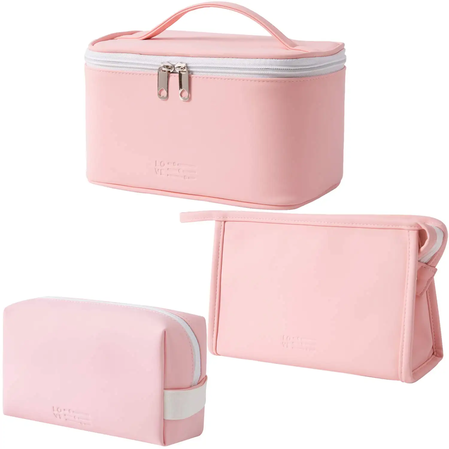 財布ポーチ旅行用化粧バッグ3個セット美容ジッパーオーガナイザーバッグギフト女の子女性用