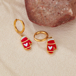 Pendientes de Moda de Acero Inoxidable 316L con Baño de Oro PVD de 14k y 18k, Joyería de Lujo de Alta Calidad para Mujer, Venta al por Mayor - Product Image 5
