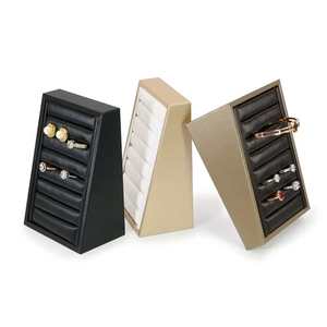 FADELI Nueva Bandeja de Exhibición de Joyería de Lujo en Cuero PU con Varios Colores para Exhibición de Anillos, Modelo <span class=keywords><strong>070</strong></span> - Product Image 3
