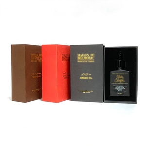 Custom Gold Hot Foil 30ml Rectangle square Amber Frosted Brown Essential Oil Serum Glass Dropper Bottle with Paper <b>Box</b> - Product Image 3