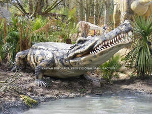 Modelo Animatrónico Personalizado de Sarcosuchus para Parque Zoológico, Estatua de Cocodrilo Grande Caminante, Animales Artificiales de Tamaño Real Hechos a Mano - Product Image 3