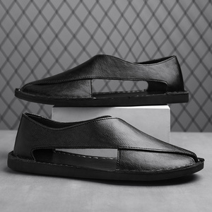 Sandalias de Cuero para <span class=keywords><strong>Hombre</strong></span> con Servicio de Logotipo Personalizado, Estilo Veraniego, Retro y Casual - Product Image 3
