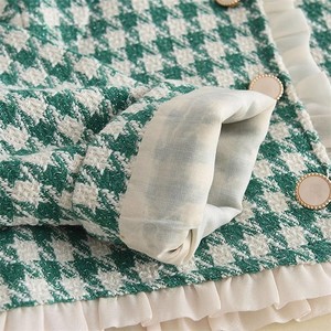 Conjunto de Ropa de Lujo para Niñas de 90-130 cm, Vestido de Cuadros Verde con Encaje y Manga Larga, Conjunto de 3 Piezas, Ropa para Niñas, Ropa Infantil - Product Image 2