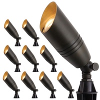 Offre Spéciale LT2105 12V AC/DC 2700K-6000K Bronze Antique IP65 Étanche Jardin Extérieur En Laiton Paysage Projecteurs Led Éclairage