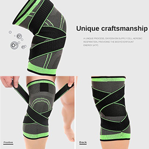 Manchons de compression 2026 avec sangles élastiques pour protéger les articulations du genou, réduire les chocs aux jambes et maintenir la température des jambes - Product Image 2
