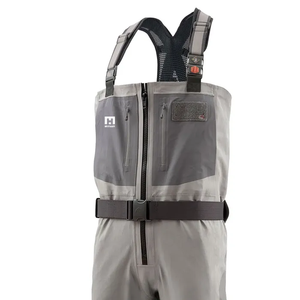 Waders de pêche en nylon respirant 3 plis OEM, imperméables et isolés avec pied en néoprène et fermeture éclair étanche - Product Image 4