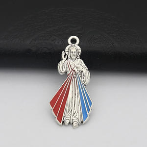 50x23mm <span class=keywords><strong>Divine</strong></span> <span class=keywords><strong>Mercy</strong></span> medali logam logam Aloi agama liontin untuk membuat perhiasan - Product Image 3