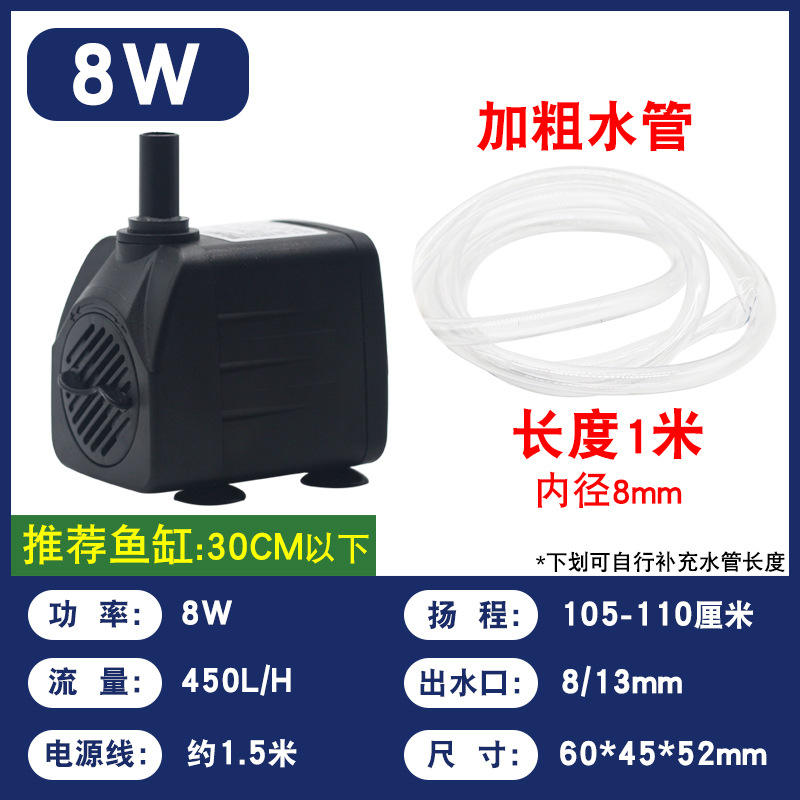 ปั้มน้ำประหยัดไฟ 8W + ท่อน้ำ 1 เมตร