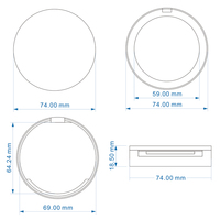 Nouvelle Tendance 2026 – Boîtier de Poudre Compacte Noir Simple/Double Couche en ABS avec Miroir et Logo Personnalisable