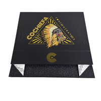 Boîte magnétique en papier carton de luxe de qualité supérieure noire personnalisée avec emballage avec logo boîtes cadeaux pliantes avec couvercle magnétique