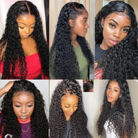 Pelucas de Cabello Humano Virgen Brasileño con Encaje Frontal 13x4, Densidad 250, 30 Pulgadas, Ondulado Profundo, Sin Pegamento, Pelucas con Encaje Frontal HD 13x6