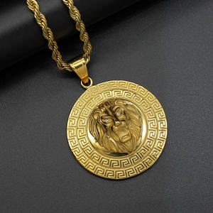 맞춤형 도매 2026 핫 세일 라이온 헤드 목걸이 변색 방지 18K PVD 금 도금 스테인리스 스틸 주얼리 - Product Image 4