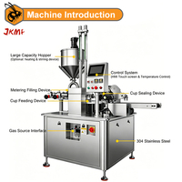 Automatische 200G 500G yoghurtbeker rotatiebeker vul- en sluitmachine 100ml 500ml yoghurtbeker vul- en sluitmachine