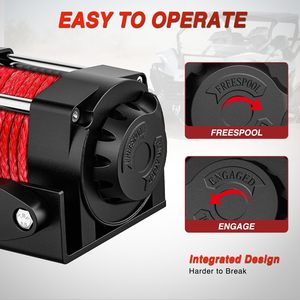 Winche Eléctrico Portátil 4x4 para Automóvil, Resistente al Agua IP67, Gran Capacidad de Tracción, Winche Automático de Grado Industrial - Product Image 6