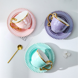 Light Luxury Phnom Penh Ceramic <b>Cup</b> <b>Large</b> Capacity High-Value Mug Saucer Modern Arabic Western Restaurant Afternoon <b>Tea</b> JADE - Product Image 2