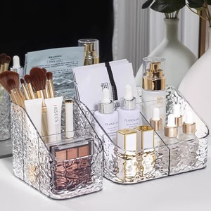 Cosmetic Storage Box Water Ripple Acrylic <b>Large</b> Capacity <b>Desk</b> Organizer For Skincare Makeup Products - Product Image 3