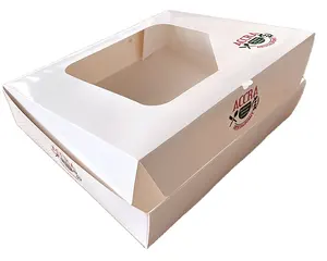 بسعر الجملة صندوق طعام مستطيلي لحفلات الزفاف بحجم مخصص صندوق كعك للتعبئة مع نافذة