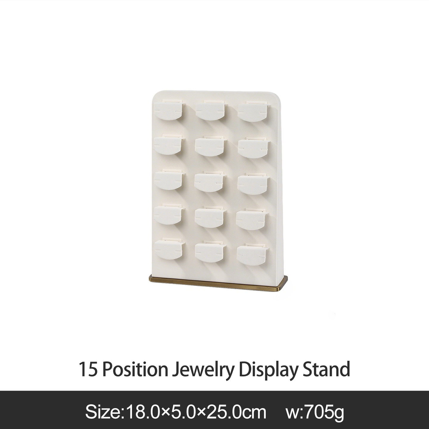 Soporte de exhibición de joyería blanco de 15 posiciones