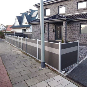 <strong>Wood</strong> Plastic Fluted Garden <strong>Fence</strong> Panels Wpc Outdoor Composite Wall Fencing - Product Image 4