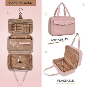 Estuche Organizador de Maquillaje de Viaje BSCI Peach, Bolsa de Cosméticos de Gran Capacidad, Organizador de Almacenamiento Plegable, Bolso de Mano para Cosméticos - Product Image 6