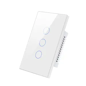 Interruptor de parede avatto tuya, interruptor inteligente wifi sem fio com controle remoto de voz, sensor de toque