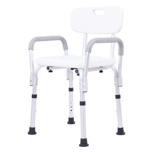 Chaise de douche en alliage d'aluminium Chelan avec dossier en L et structure de siège intégrée pour la sécurité dans la salle de bain - Product Image 2