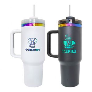Vaso Térmico de Acero Inoxidable con Aislamiento al Vacío, Recubrimiento Arcoíris, 40 oz, para el Regreso a Clases y Grabado Láser - Product Image 1
