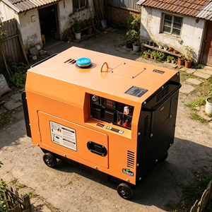 เครื่องกำเนิดไฟฟ้าดีเซลแบบเงียบพิเศษ 3KW 5KW 7KW 8KW 10KW 12KW แบบพกพา โครงสร้างทองแดงทั้งหมด พร้อมล้อเลื่อน ระบบ ATS สำหรับใช้ในบ้าน - Product Image 1