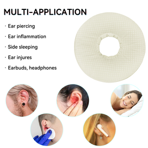Oreiller perforé pour dormeurs latéraux, oreiller donut pour oreilles, lavable, réglable, coussin d'oreille - Product Image 6