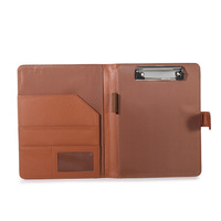 Porte-documents A4 en similicuir personnalisé avec logo, bloc-notes, organiseur de documents, porte-cartes de visite, bloc-notes